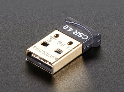 Xinghuatian Tech Bluetooth® 4.0 USB Module - (v2.1 Back-Compatible) - Angled shot of a Bluetooth 4.0 USB Module. 