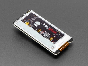 Angled shot of 2.13" electronic ink display add-on board.